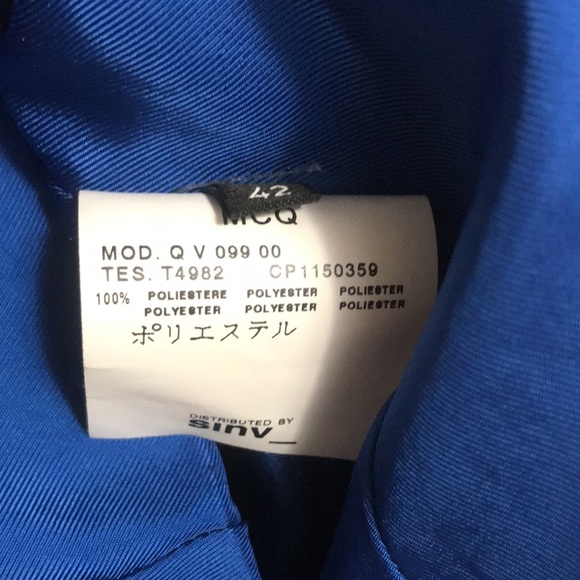 Alexander McQueen Blue Dress. Size 42 - Picture 9 of 10